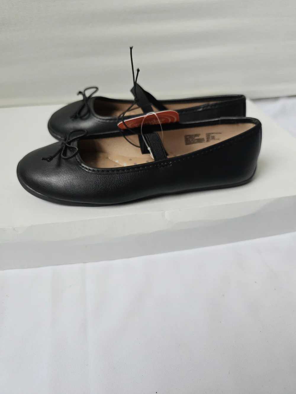 NWT Wonder Nation Black Ballet Flats Girls Sizes 1 & 4 | Memory Foam